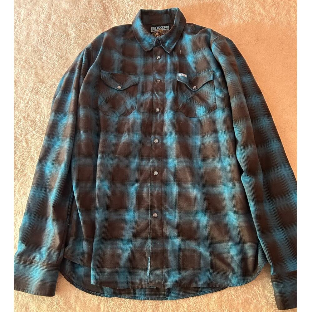 Dixxon Teal/Black‎ Flannel Size XLT